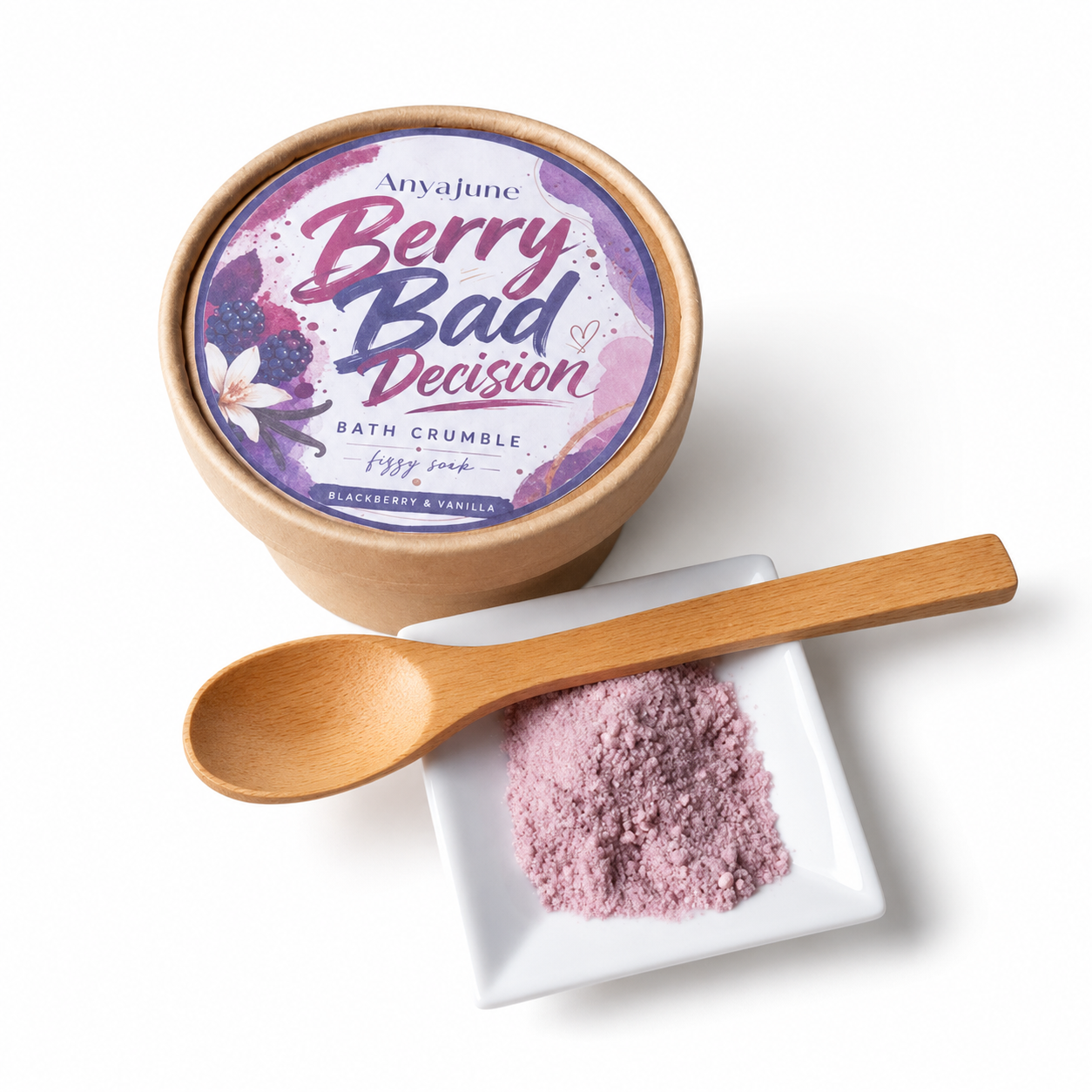 Berry Bad Decision Bath Crumble – Blackberry & Vanilla Fizzy Soak