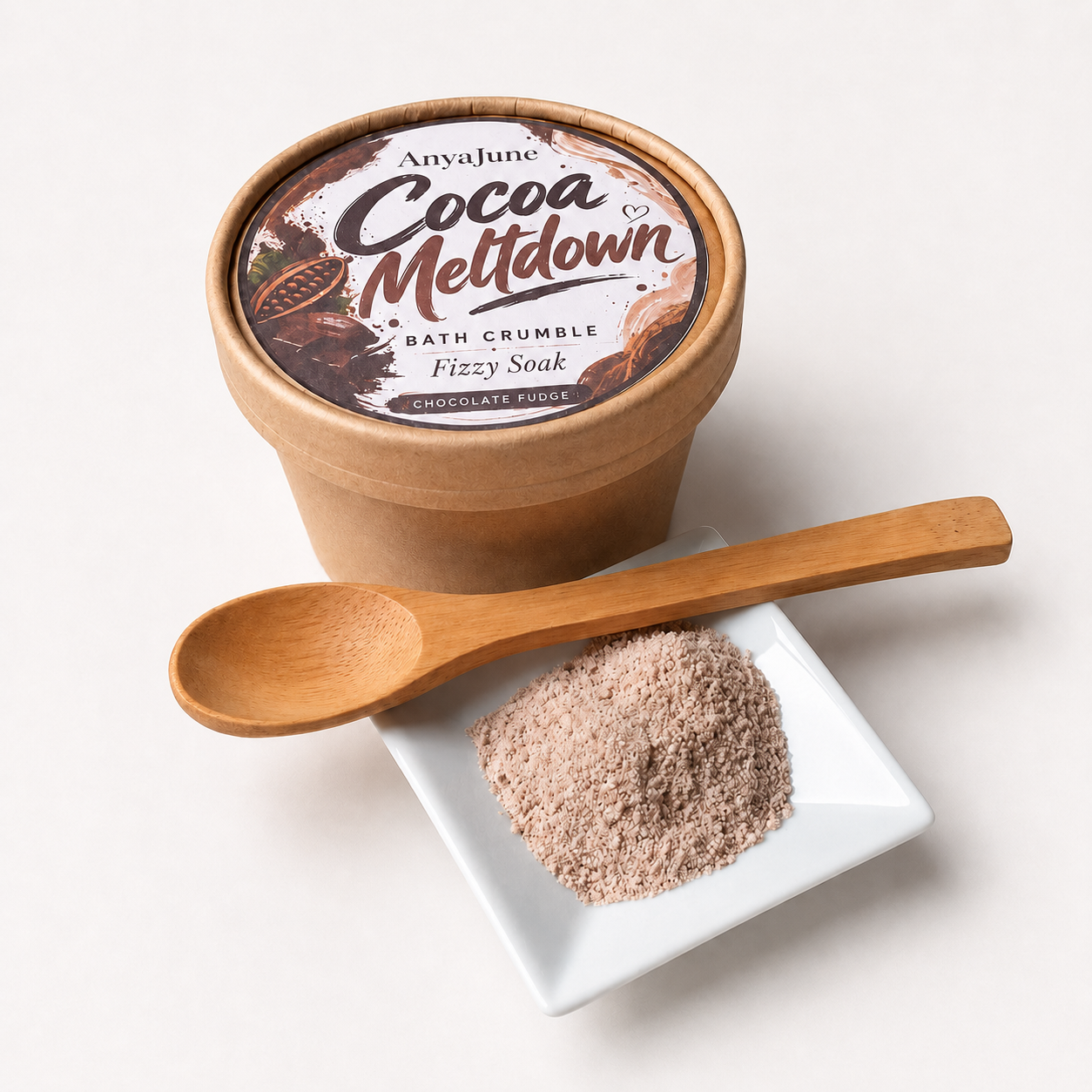Cocoa Meltdown Bath Crumble – Chocolate Fudge Fizzy Soak