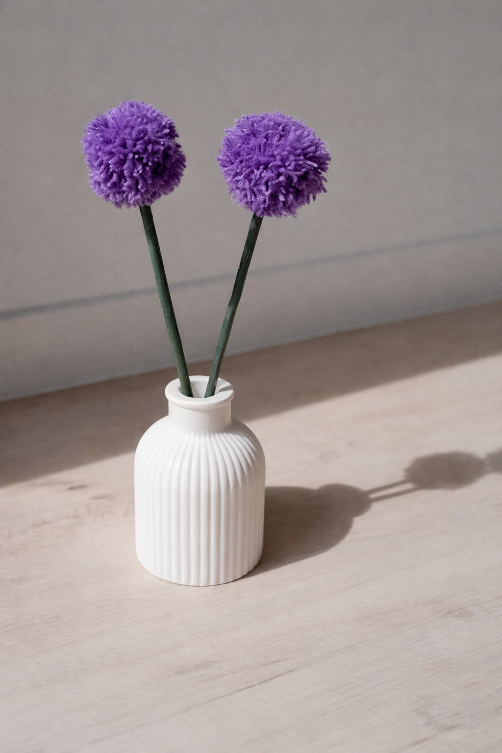 Handmade Pom Pom Vase Set