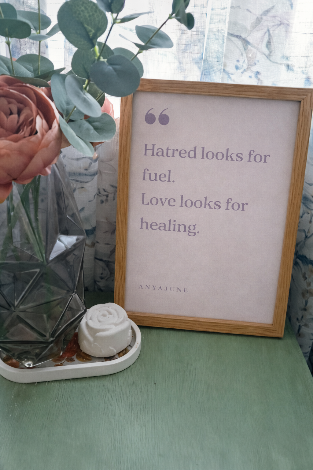 Hatred Looks for Fuel Framed Print | Anya June
