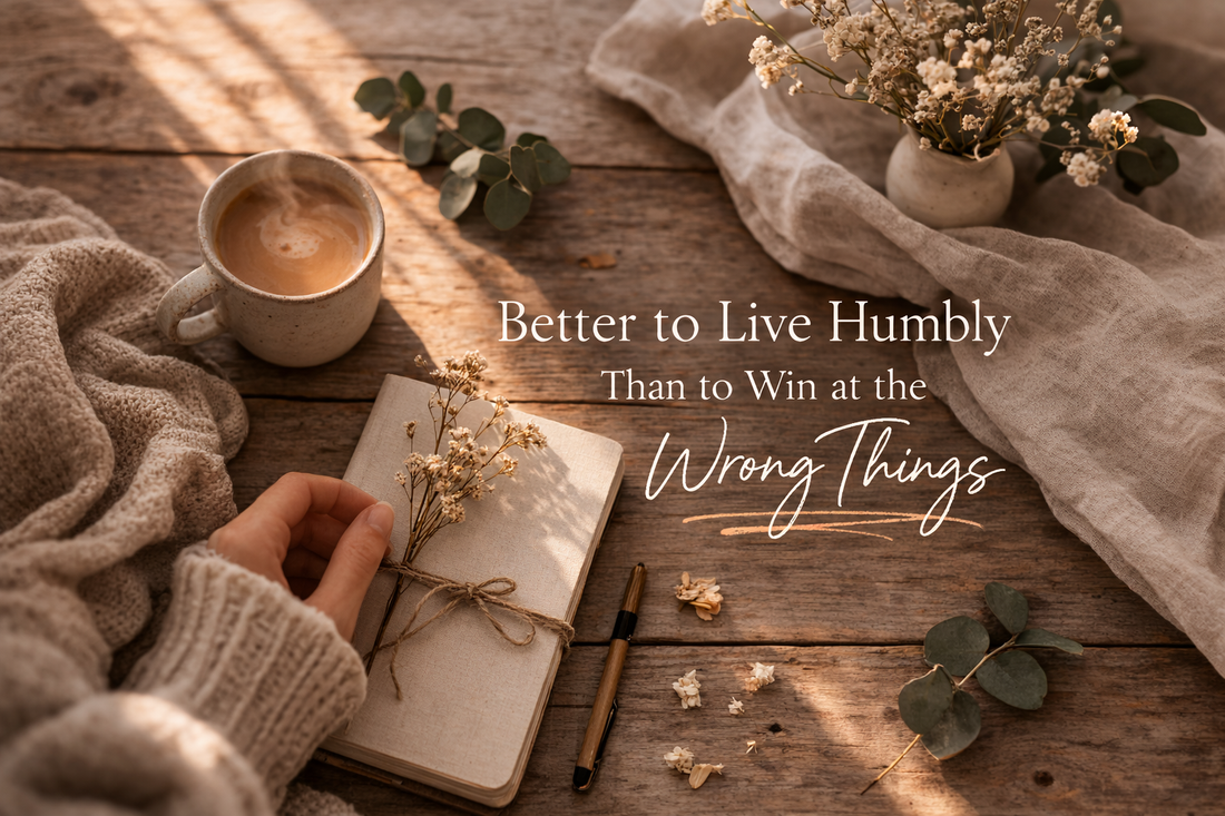 Better to Live Humbly Than to Win at the Wrong Things