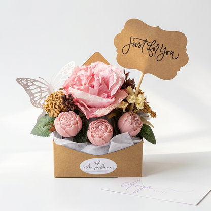 Blush Rose & Peony Candle Keepsake