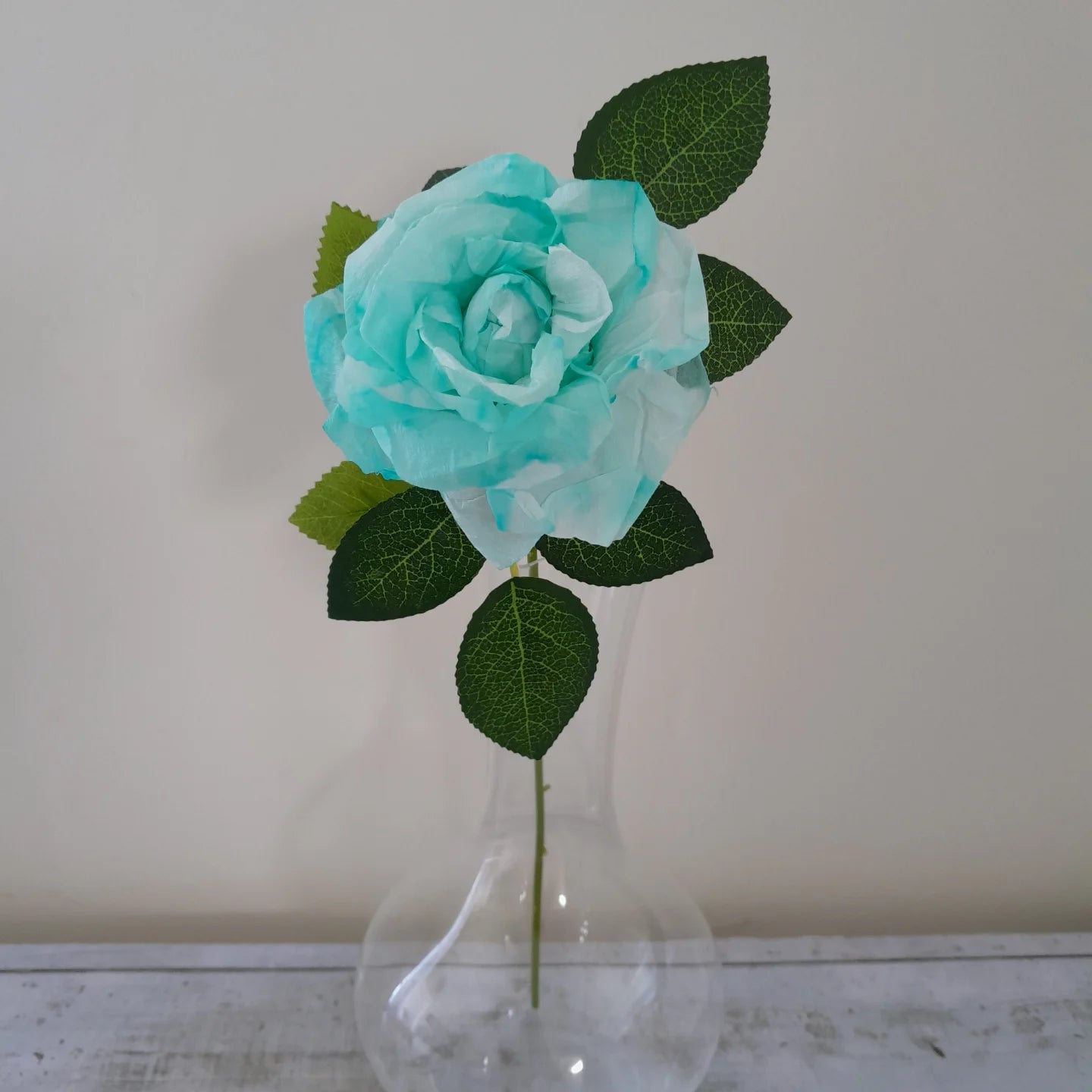 Handcrafted Faux Roses | Watercolor Crepe Paper Flowers