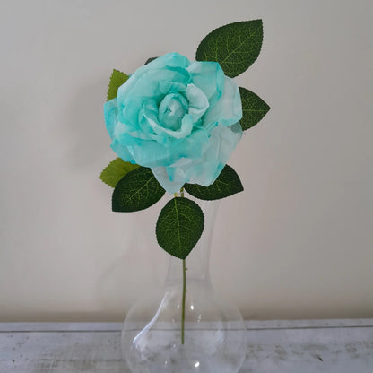 Handcrafted Faux Roses | Watercolor Crepe Paper Flowers