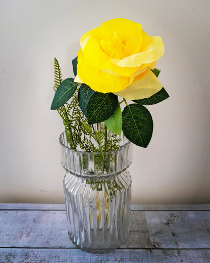 Handcrafted Faux Roses | Watercolor Crepe Paper Flowers