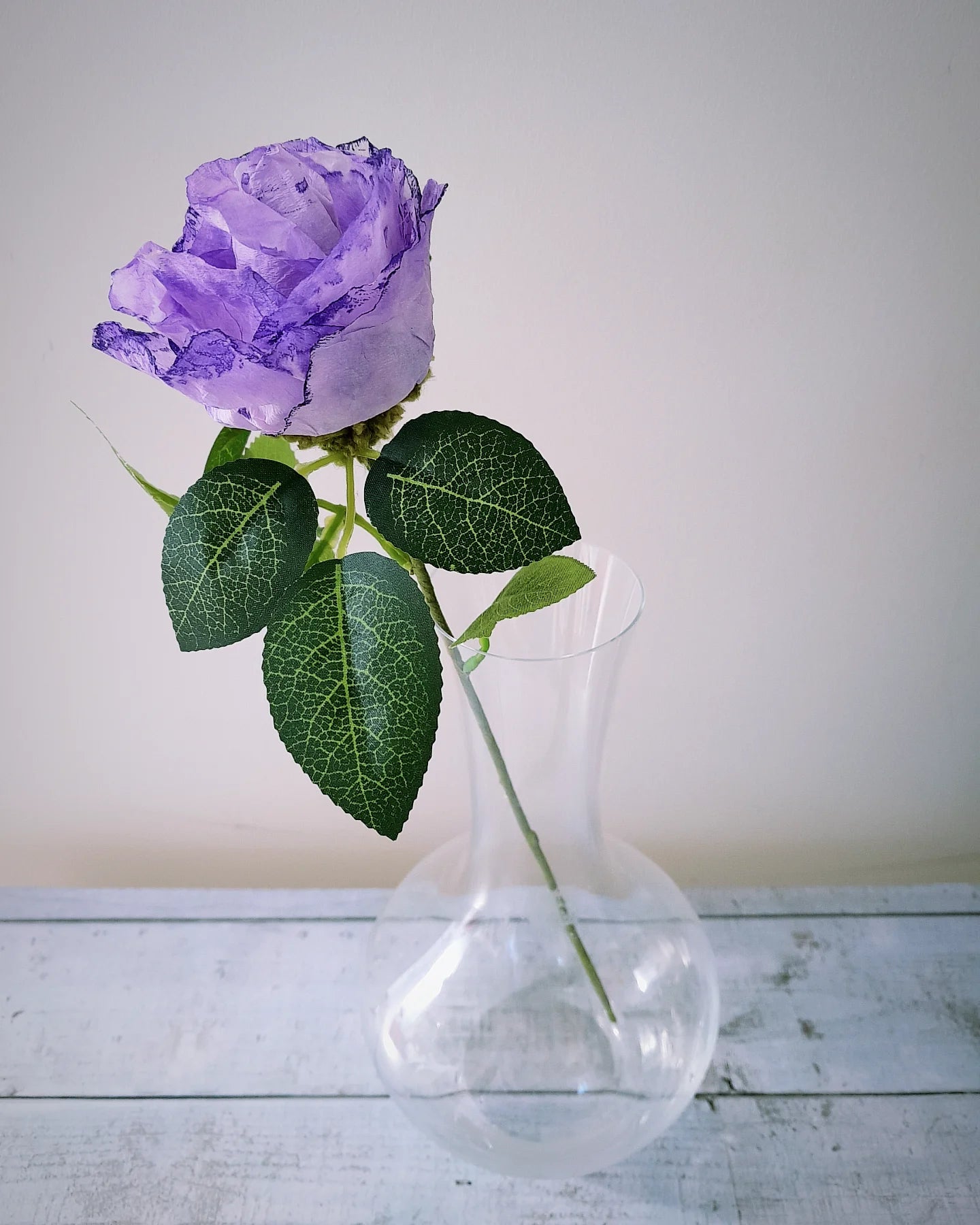 Handcrafted Faux Roses | Watercolor Crepe Paper Flowers