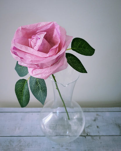 Handcrafted Faux Roses | Watercolor Crepe Paper Flowers
