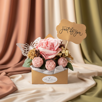 Blush Rose & Peony Candle Keepsake