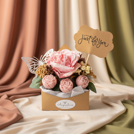 Blush Rose & Peony Candle Keepsake