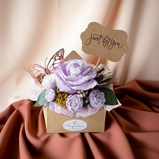Botanical Rose & Peony Candle Keepsake
