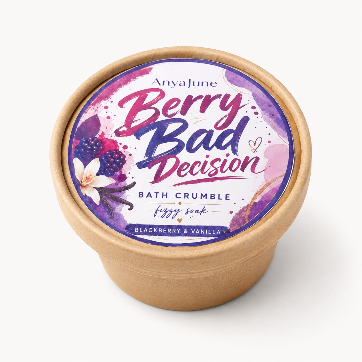 Berry Bad Decision Bath Crumble – Blackberry & Vanilla Fizzy Soak
