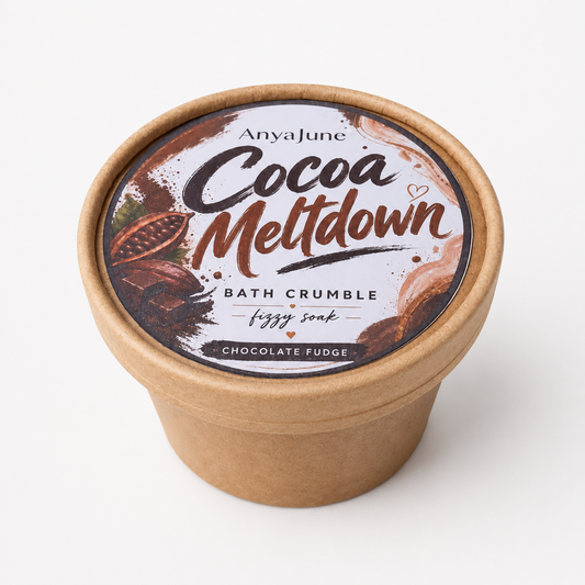 Cocoa Meltdown Bath Crumble – Chocolate Fudge Fizzy Soak