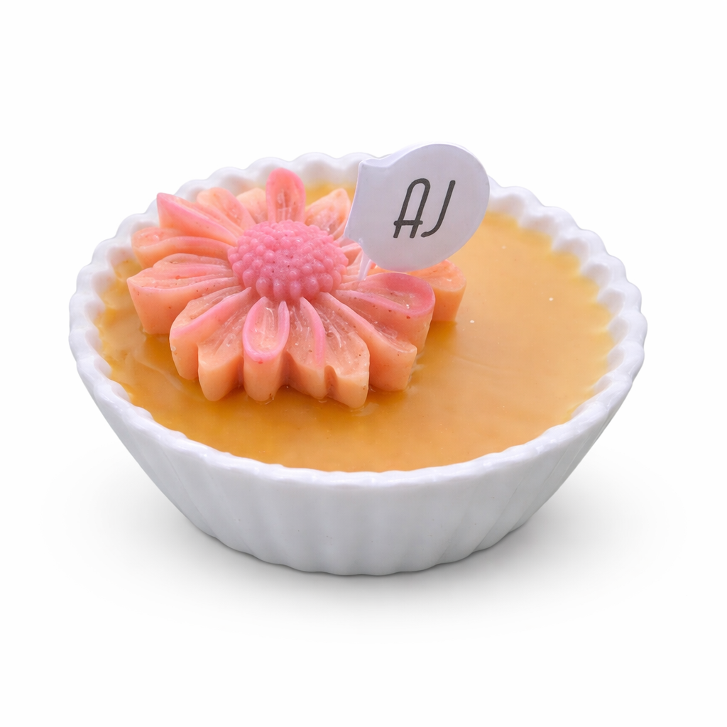 Pure Beeswax Daisy Candle Bowl | Choc Fudge & Honey Scent
