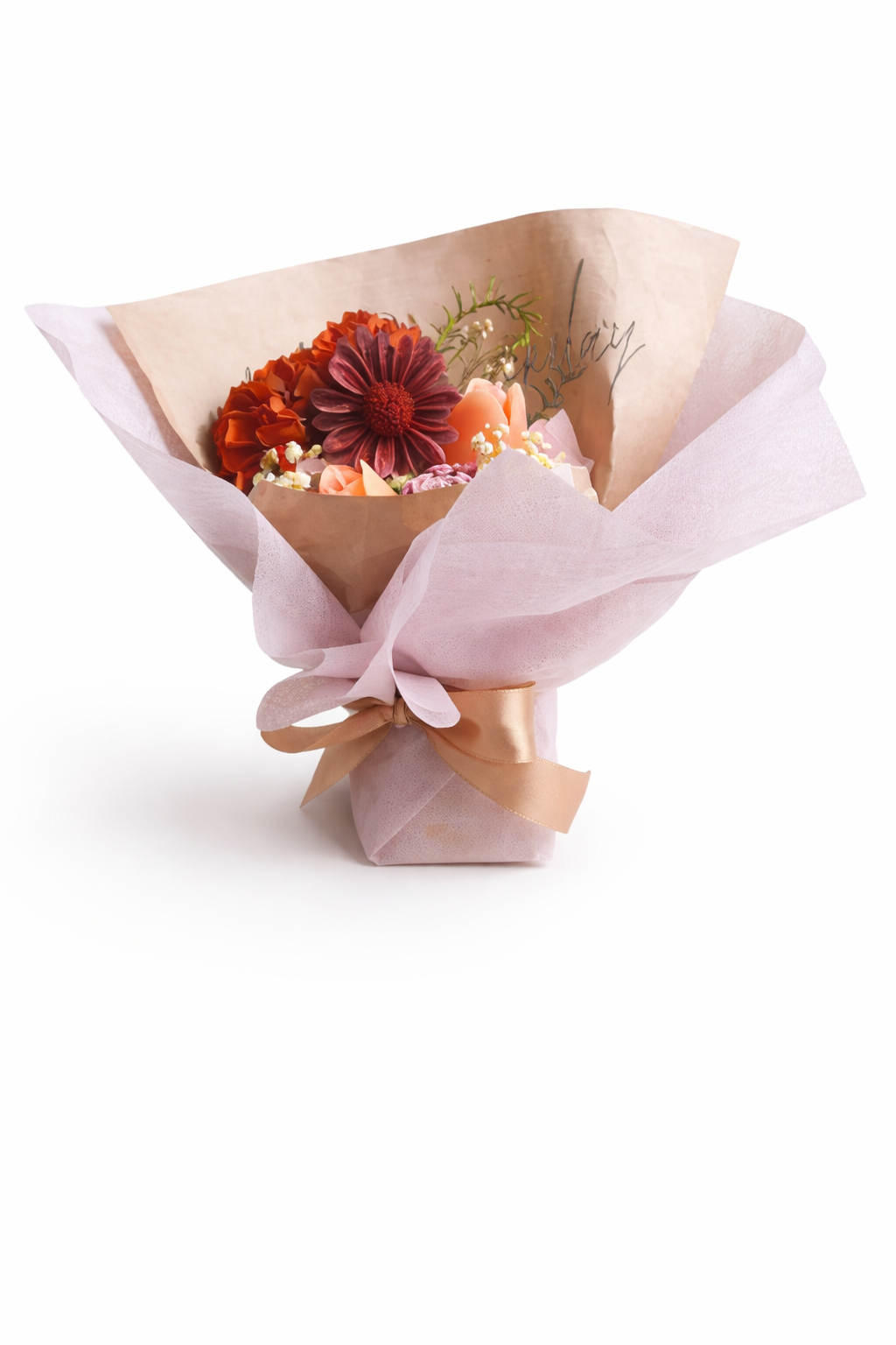 Tulip Daisy & Peony Candle Bouquet