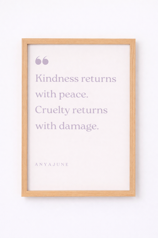 Kindness Returns With Peace Framed Print | Anya June