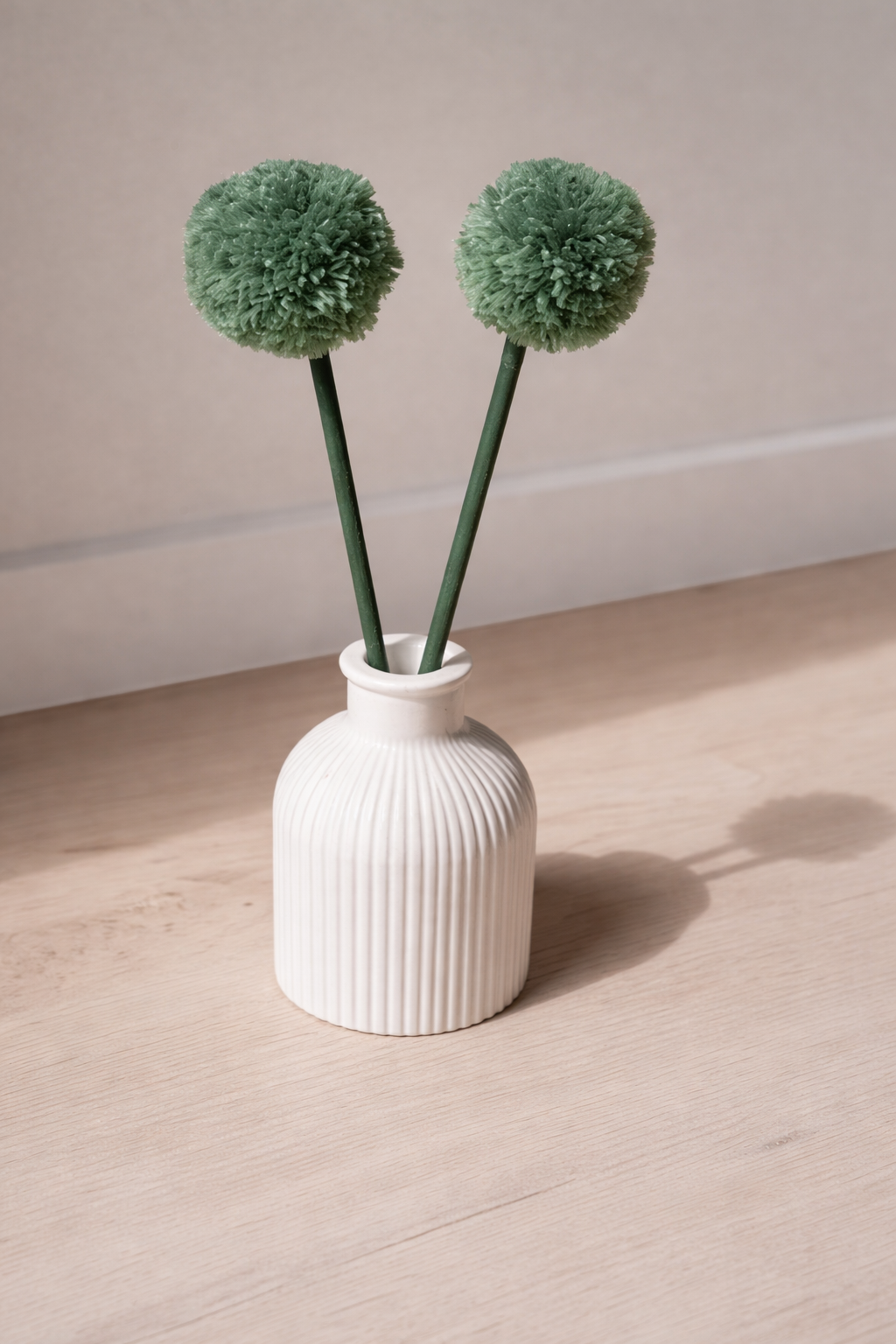 Handmade Pom Pom Vase Set