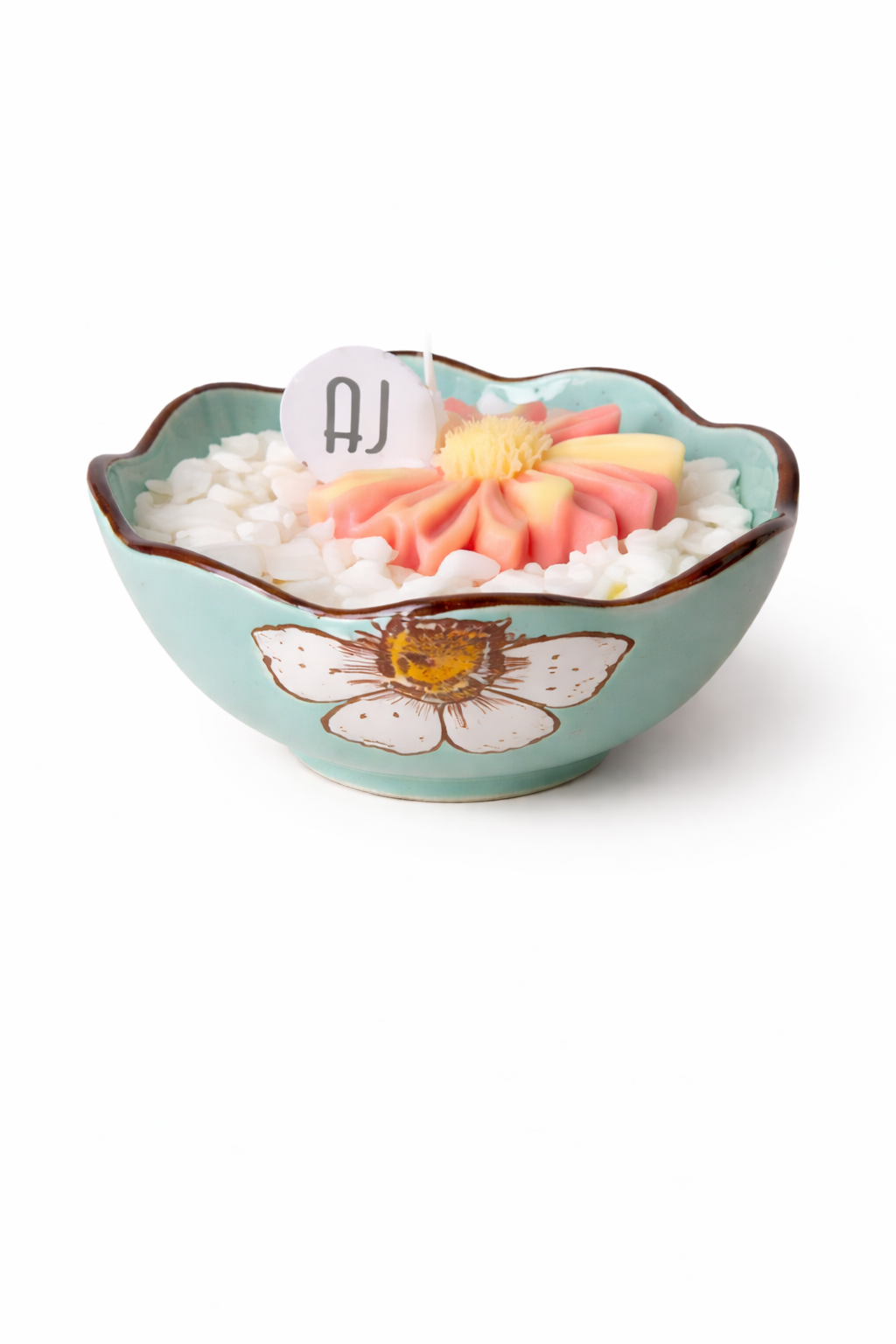 Vanilla Soy Flower Bowl Candle