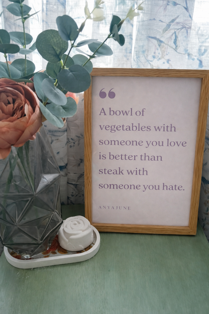 A Bowl of Vegetables Framed Print | Anya June