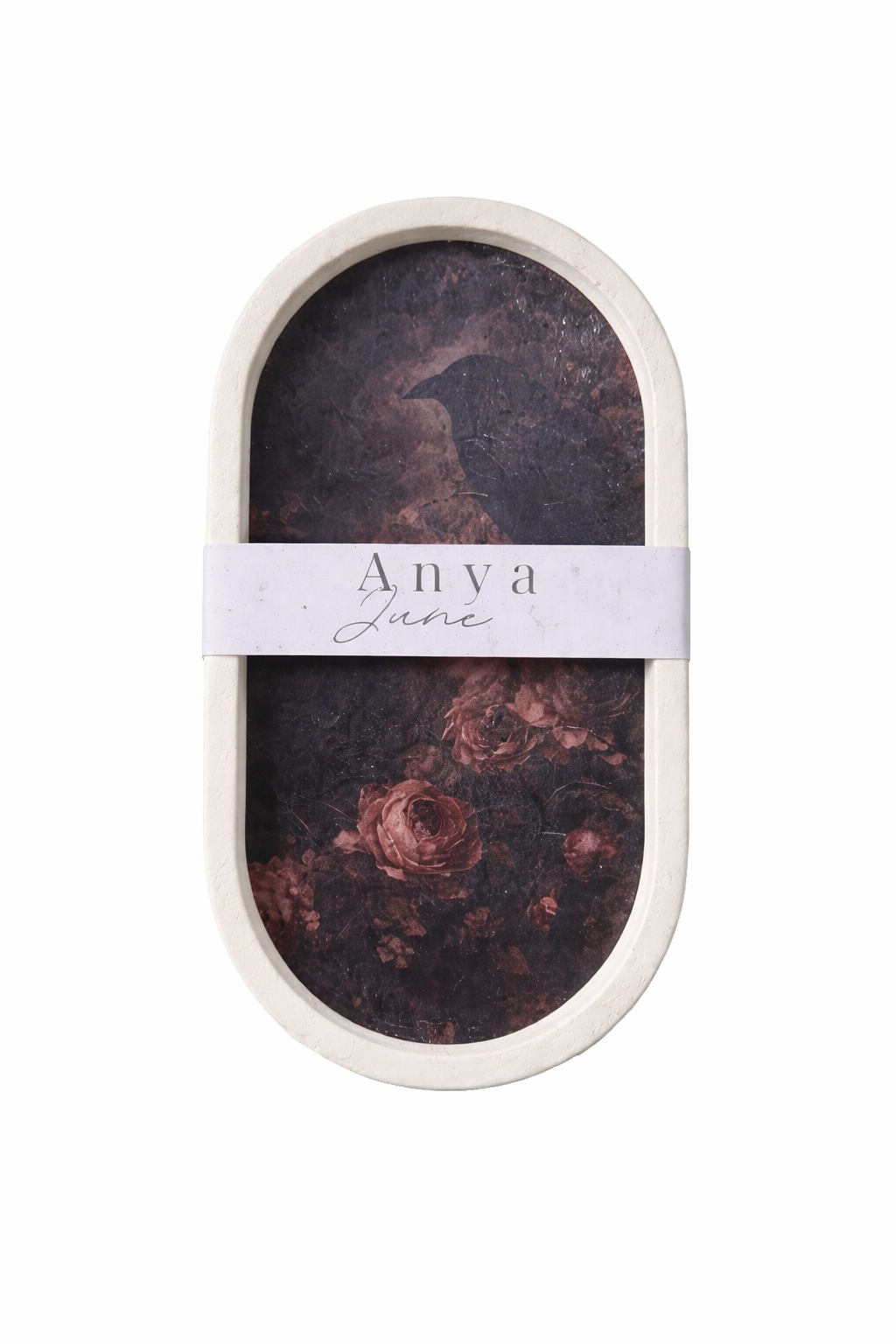 Moody Raven Floral Trinket Dish