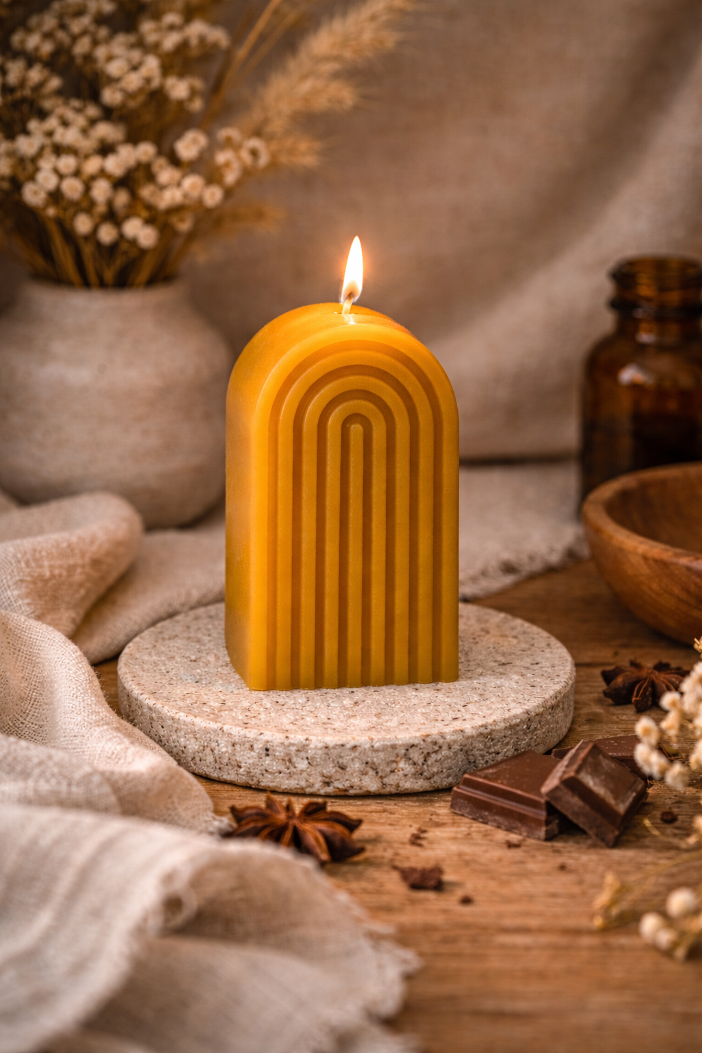 Warm glow and rustic details