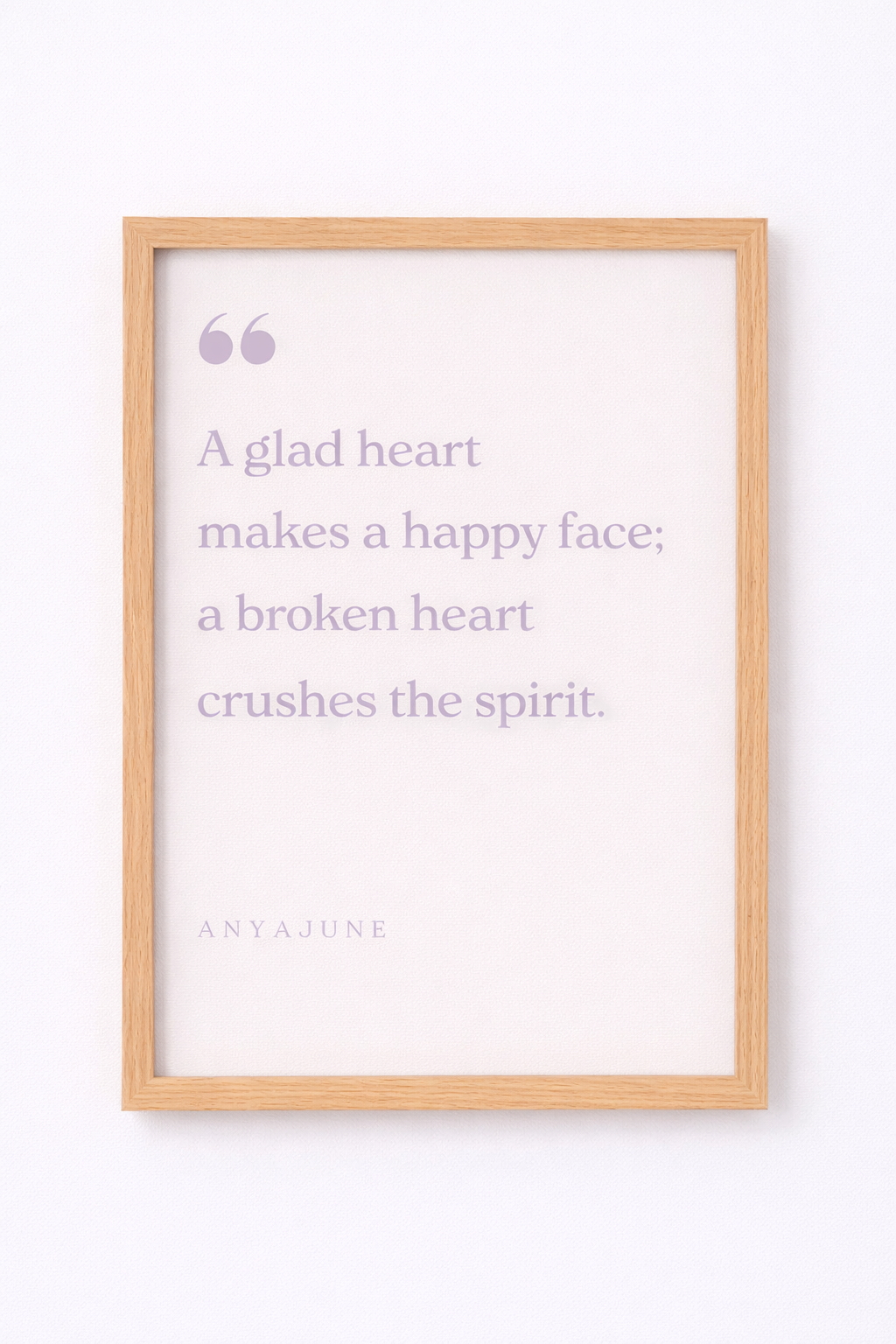 A Glad Heart Framed Print | Anya June