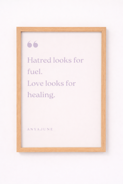 Hatred Looks for Fuel Framed Print | Anya June