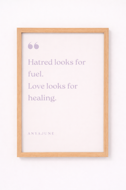 Hatred Looks for Fuel Framed Print | Anya June