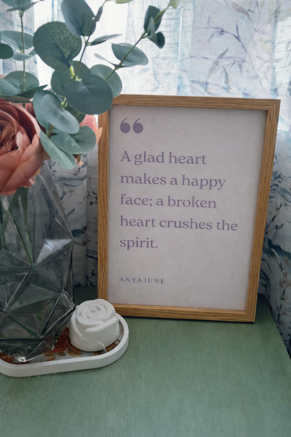 A Glad Heart Framed Print | Anya June