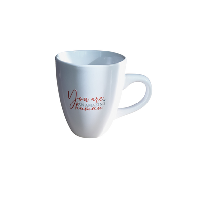 White You Are An Amazing Human mug by Anya June